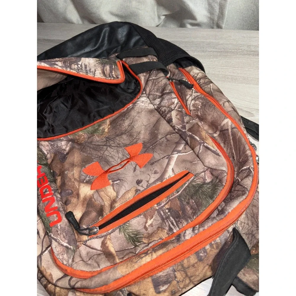 Under Armour Storm Backpack Realtree Camo Orange Hunting Hiking School Bag